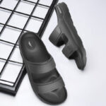 RED TAPE Men Slides(Black , 9)