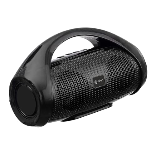 pTron Fusion Go 10W Portable Bluetooth Speaker with 6Hrs Playtime, Immersive Sound, Auto-TWS Function, Supports BT/USB/SD Card/AUX Playback & Lightweight (Obsidian)