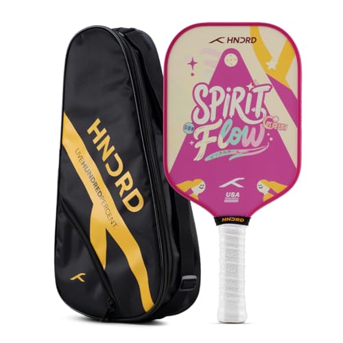 Hundred Spirit X Flow – Extend Pickleball Paddle | 13mm Core | Wide Body Power Paddle | Enhanced Sweet Spot | Ideal for Beginners & Intermediate Players | Free Paddle Bag