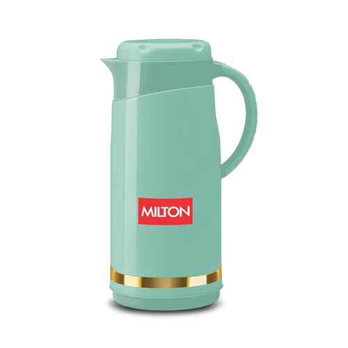 Milton Renova 1500 Water Jug, PU Insulated Inner Stainless Steel Hot & Cold Jug, BPA Free, Leak Proof, 1.3 L, Light Green, Ideal for Tea, Coffee, Water, Hot Beverages