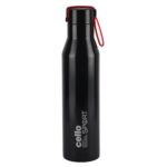 Cello Maestro Thermosteel Flask, 550ml, Black | 24 Hours Hot & Cold Stainless Steel Bottle | Leak Proof & Screw Top Lid | Ideal for Office, Gym, Home, Kitchen, Hiking, Trekking, Travel Bottle