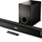 Mivi Fort Sonic 200 Soundbar, 2.1 Channel, Multi-Input and EQ Modes, BT v5.3 200 W Bluetooth Soundbar(Black, Silver, 2.1 Channel)