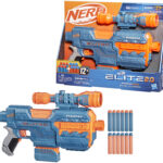 Nerf Elite 2.0 Phoenix CS-6 Motorized Blaster,6-Dart Clip,Scope,Incl. 12 Darts,for 8+ Guns & Darts(Multicolor)