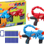 Nerf Wild Venompack, Includes 2 Easy Play Blasters, Scorpion Designs, Ages 6+ Darts & Plastic Bullets(Multicolor)