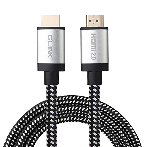 GLINK GL-201 ULTRA 4K-HIGH SPEED HDMI CABLE 2.0V with Ethernet 18Gbps, Supports DOLBY, 3D, 4K@60Hz, HDCP 2.2, Audio return, Cotton Braided, Gold Plated Metal Connector (20M/65FT)