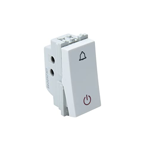 Wipro Northwest Nowa 6A Bell Push With Indicator, White (pack of 1)