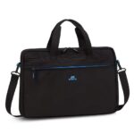 RivaCase Regent 8057 Black Laptop Bag 16″ Inches Smart Design Durability for both Versatility and Style Briefcase for Macbook, Gaming Laptop with Smart Organizer, Professional Bag for Business, Travel