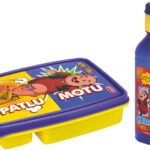 Pratap Fun Time Jr.(Hungry Kya Jr + Rocket 300 ml) Motu Patlu 2 Containers Polypropylene School Lunch Box(480 ml)