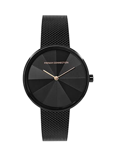 French Connection Stainless Steel Analog Black Dial Women’s Watch-Fcl21-B