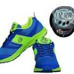 GOWIN Bright Jogging Shoes with Verfied Pedometer (Blue/Lime, Numeric_6)