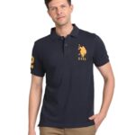 U.S. POLO ASSN. U.S. Polo T-Shirt ASSN. Men’s Cotton Solid Slim Polo T-Shirt (USTSHC0018_Navy Small)