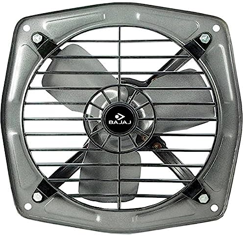 Bajaj Bahar 150 MM Exhaust Fan | Strong Metal Body | High Air Delivery | Low Energy Consumption | Comes With Bird Guard | Easy To Mount | 2 Yrs Warranty 【Metallic Grey】