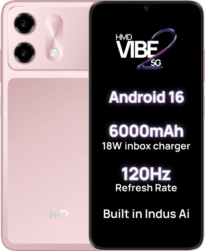 HMD Vibe2 5G (Peach Pink, 128 GB)(4 GB RAM)