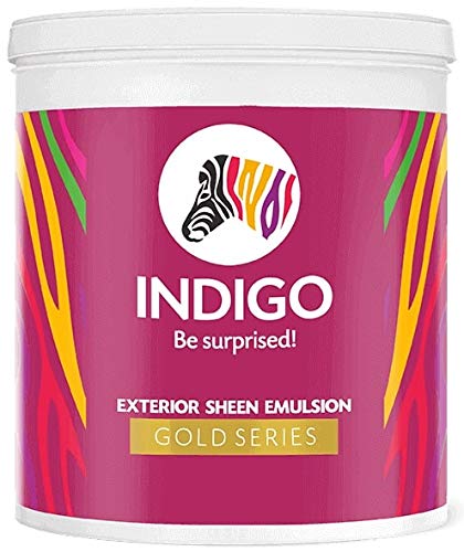 Indigo Exterior Sheen Emulsion Gold Series | Premium Exterior Sheen Paint | Weather & UV Resistant | Low Moisture Absorption | 10 L Signal Red Plus