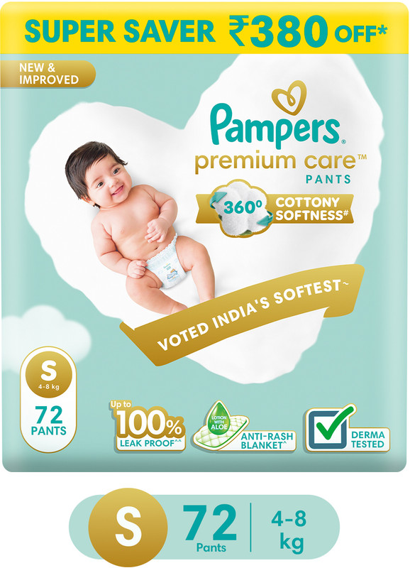 Pampers Premium Care Pant Diapers – S(72 Pieces)