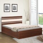 Hometown Optimas King Bed with Box Storage in Dark Choco Colour (Engineered Wood, Dark Choco)