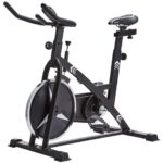 Amazon Basics Pro Spin Fitness Bike with 8Kg Flywheel, Adjustable Resistance | LCD Monitor | To & Fro, Up & Down Seat Adjustments | Home Workouts | Max User Weight: 100 kg