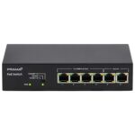 Prama Prama PT-SW1U06P-E 100 Mbps Network PoE Switch, 4 PoE Ports + 2 Uplink RJ-45 Ports