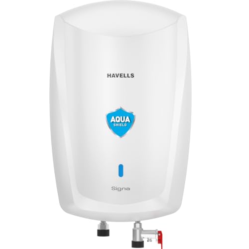 Havells Signa 5L Instant Water Heater(Geyser) with Anti Rust Aqua Shield| Twin LED Indicator| Shock Proof Body| ISI Marked| Fire Retardant Power Cord| Warranty- 5Yr on inner tank & 2Yr comprehensive