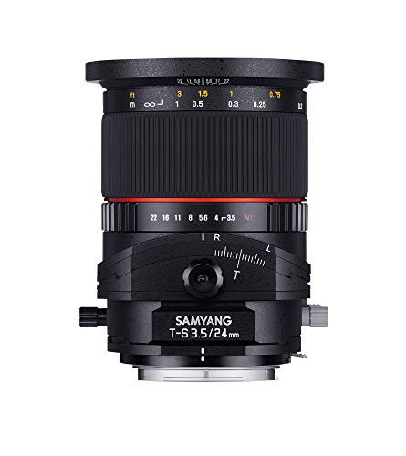 Samyang 885175 24 millimeters F3.5 Tilt Shift Lens for Canon (Black)