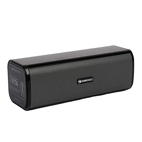 ZEBRONICS Zeb-VITA Wireless Bluetooth 10W Portable Bar Speaker with Supporting USB,Playback time 5 Hours SD Card, AUX, TWS & Call Function. (Grey)