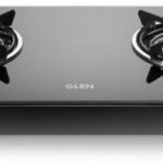 Glen Rapid LPG Gas Stoves 2 Burner | Brass Burner | ISI Certified | Revolving Inlet Glass Manual Gas Stove(2 Burners)