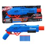Nerf Alpha Strike Big Cat Db-2 Blaster,Double-Barrel Blasting, Fires 2 Darts in A Row,Includes 8 Official Nerf Elite Darts,Multicolor, Birthday Gift for Kids