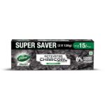 DABUR Herb’L Activated Charcoal Toothpaste 240G (120G x2, Pack of 2)|Whitening Black Gel Toothpaste|Fluoride Free|Fights Plaque & Extrinsic Stains|With Power of Mint|Cool & Refreshing Mouth Experience