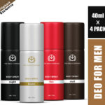 THE MAN COMPANY Travel Deo Kit – Blanc, Fire, Night & Oud Deodorant Set | 4 Mini Body Sprays Deodorant Spray  –  For Men & Women(160 ml, Pack of 4)