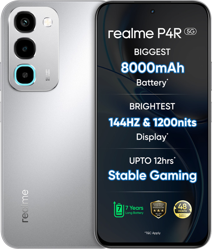 realme P4R 5G (Silver Glare, 128 GB)(4 GB RAM)