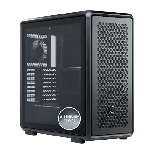 Cooler Master Masterframe 600 Black Case | Freeform 2.0 Modular Platform ATX Mid-Tower Case | Support Upto RTX 5090 | 420mm AIO Support | Type C Connector | Aluminum Frame | Magnetic Side Panels