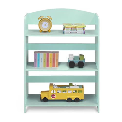 USA Kids Bookshelf Wooden Front Facing Book Display 3 Shelf Organizer