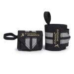 Fitness Mantra® Wrist Support – Gym Accessory | Wrist Wrap | Hand Grip Band | Weight Lifting Band | Size: 18 x 3 Inches | Color: Grey