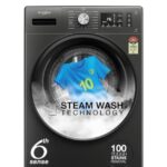 Whirlpool 9 Kg Steam Wash Technology 5 Star Inverter Front Load Fully Automatic Washing Machine with In-Built Heater (SUPREME CARE 9014-E, Midnight Grey, 100+ Tough Stains, 1400 RPM)