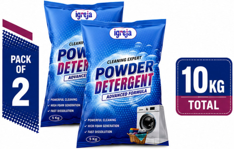 IGREJA Cleaning Expert Laundry Detergent Powder 10 kg Bucket & Machine Detergent Powder (Fresh)(10 kg)