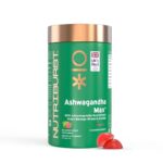 Nutriburst Ashwagandha Max 500mg Gummies for Stress & Anxiety Relief | Boosts Energy, Stamina & Vitality | Helps Relax Mind & Body | Sugar Free | Guava Flavour | 60 Gummies