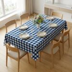 BSB HOME 300 TC Table Cover for Dining Table, Premium Soft Washable Wrinkle & Fade Resistant Table Cloth for Home Kitchen Dining Room Decor, 90 x 60 Inches (228 x 152 cm) – Cobalt Blue