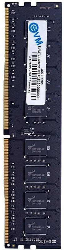 EVM 3200MHz Desktop RAM DDR4 16 GB (Dual Channel) PC (EVMT16G3200U88P)(Black)