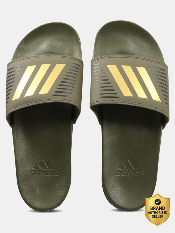 ADIDAS Unisex Slides(Green , 10)