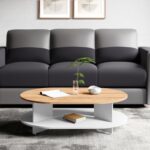 Interio by Godrej Coffee Table Osaka Small Engineered Wood Coffee Table, 1-Year Warranty, Remini Walnut, Knock Down