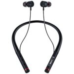 Black-R Bluetooth Wireless in Ear Earphones with Mic, Bombastic Bass – 13 mm Drivers, Dust and Water Resistant, Fast Charge, Low Latency, v5.4 Bluetooth Neckband, Black