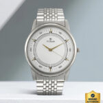 Titan NP1773SM01 Titan Quartz White Dial Silver Metal Strap Analog Watch  – For Men
