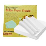 ANCHARA Butter Paper Sheets Premium Quality Butter.Paper Non-Stick, Greaseproof & Smooth | Transparent Eco-Friendly Paper for Craft, Drawing, DIY Art & Cake Lining (Pack of 100) 10inch