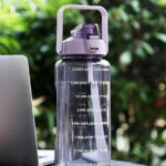 VENSWISE MOTIVATIONAL WATER BOTTLE 2000ML-PURPLE 2000 ml PET, Plastic Bottle(Pack of 1, Purple)