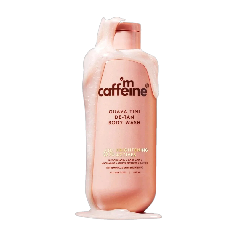 mCaffeine Detan Body Wash with 1% Glycolic, 5% Niacinamide-Kojic acid | Reduces Dark Spots(300 ml)