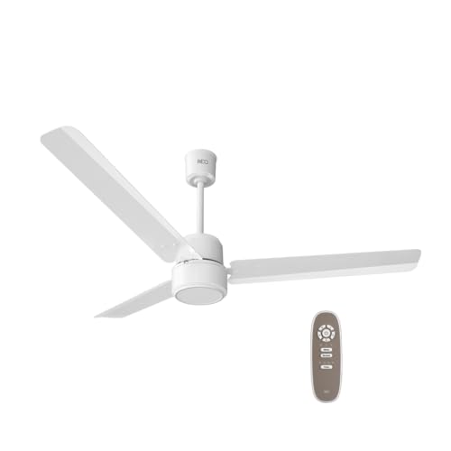 Havells REO BLDC 1200MM 5 Star Rated Ceiling Fan| Air Flow: 220 CMM| Speed: 350 RPM|Watt: 33W| Reverse Rotation Mode| Timer Setting| 2 Yr Door Step Warranty By Manufacturer (Unnovate, Elegant White)
