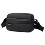 Arctic Hunter Mini Crossbody Sling Bag for Men, Compact Lightweight Water-Repellent Polyester Small Travel Bag for Daily Commute (Black)