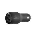 Belkin 24W Dual USB-A Fast Charge Car Charger Adapter. with 12W Pd from Each USB-A Ports Quick Charge All Compatible Devices (Mobiles, Tablets, Speakers and More), Black