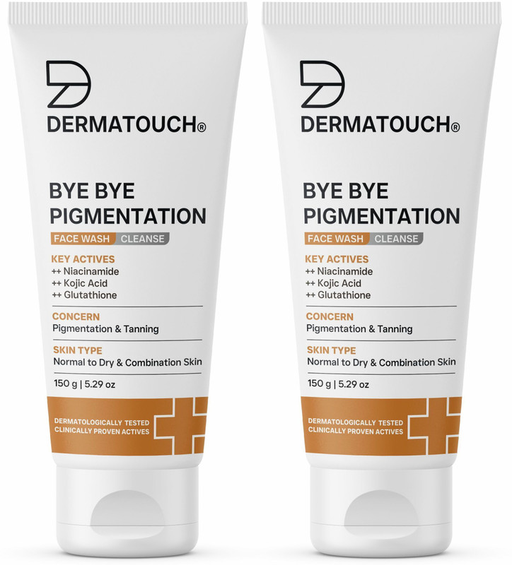 Dermatouch Bye Bye Pigmentation || Anti Pigmentation for Women/Men with Niacinamide, Kojic Acid, & Glutathione Face Wash(300 g)