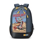 Gear Fiction 2 4 Compartment Backpack 17″/29L Medium Water Resistant School Bag/Casual 4 Compartment Backpack/Daypack/Kids Bag for Boys/Girls (Blue-Yellow)